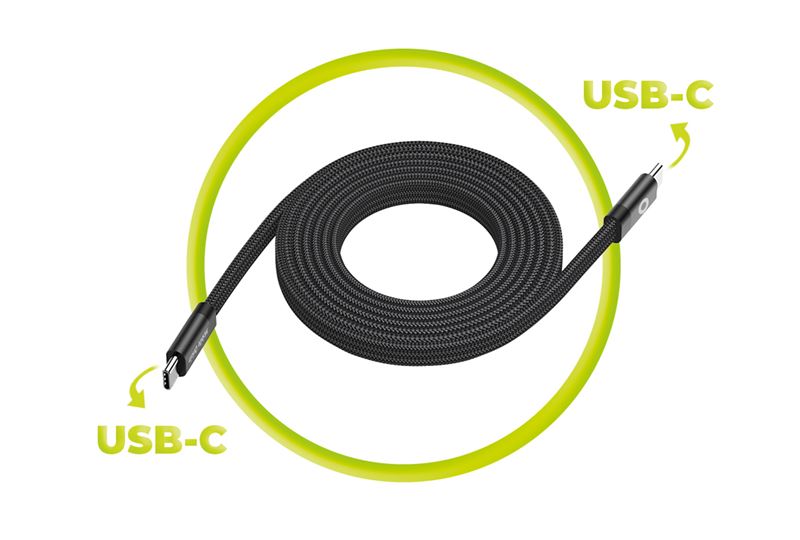 Cablu magnetic Flat Mobile Origin USB-C la USB-C 1m, negru (iPhone 17 Pro Max, MCF-USBC-1M-BLK) by www.silkase.ro